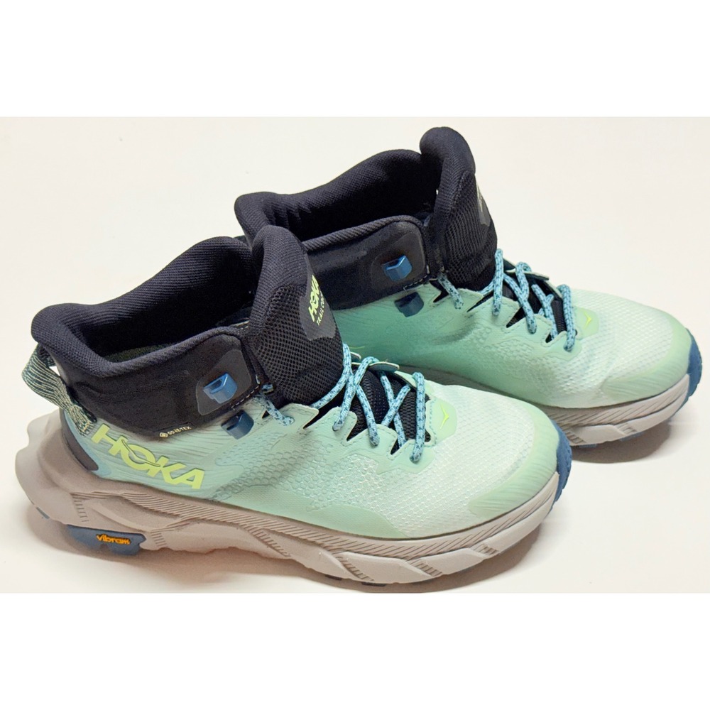 Hoka Trail Code GTX Blue Glass Coastal Shade Hiking‎ Boots 1123166 Womens 7.5